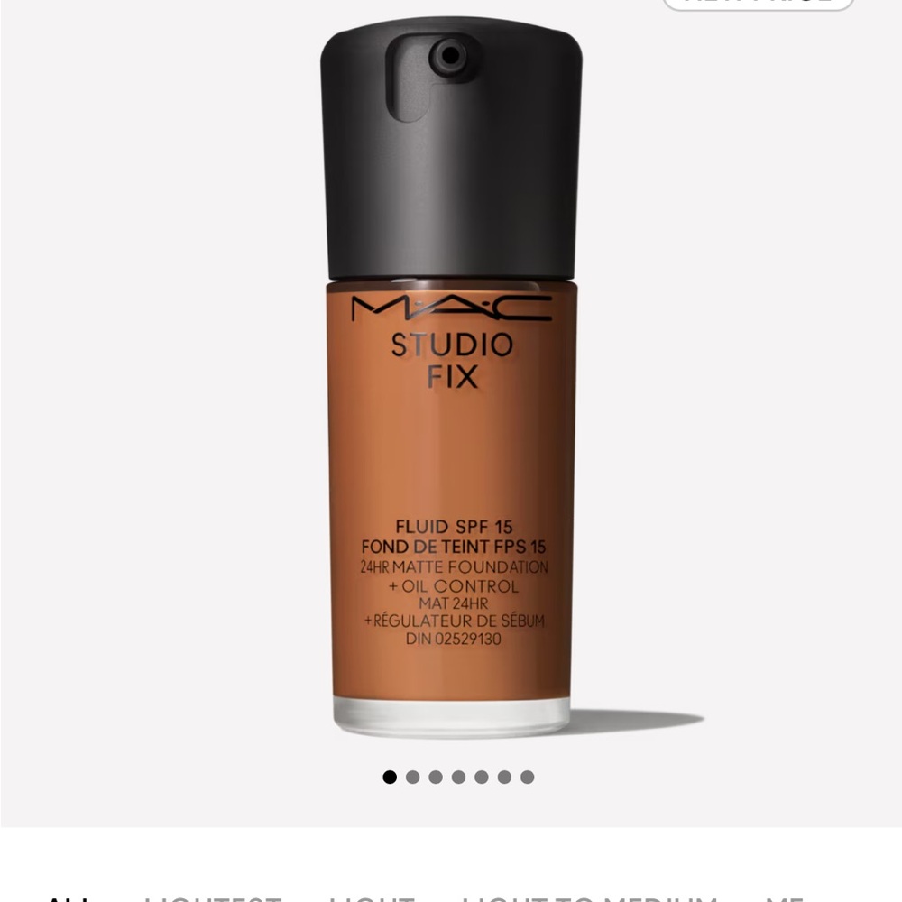 NW 43 MAC Cosmetics Studio Fix Fluid SPF 15 Foundation -